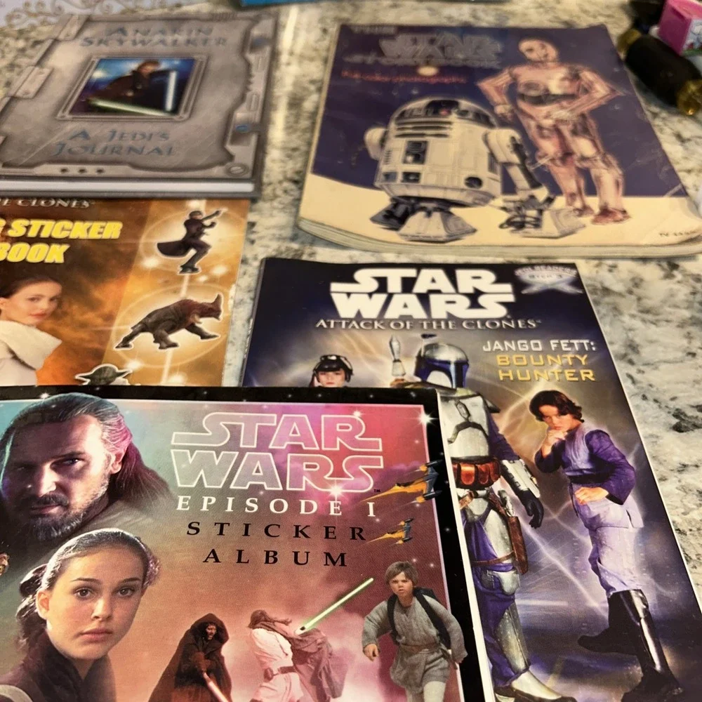 Star Wars Kids Sticker And Postcard Book Lot Prequels Set‎ Unused